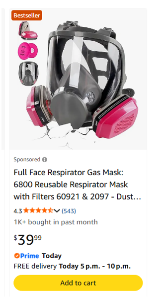 Buying a Fake Respirator Online | 2 Huge Problems 3 Buying a Fake Respirator Online, Fake Respirator that can NOT be fit tested.